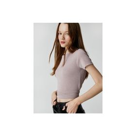 Koton 3SAL10104IK253 Pembe Kadın Crop T-Shirt