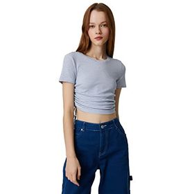 Koton 3SAL10118IK Lacivert Çizgili Genç Kız T-shirt