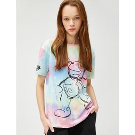 Koton 3SAL10145IK6D1 Mavi Kadın T-Shirt