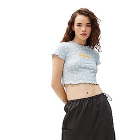 Koton 3SAL10172IK Mavi Desenli Kadın T-shirt