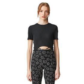 Koton 3SAL10178IK999 Siyah Kadın Crop T-Shirt