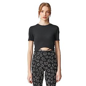 Koton 3SAL10178IK999 Siyah Kadın Crop T-Shirt