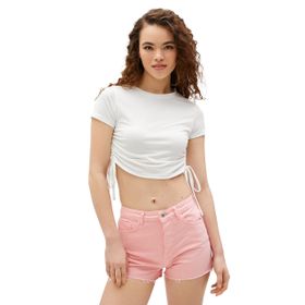 Koton 3SAL10214IK010 Ekru Kadın T-Shirt