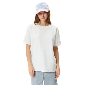 Koton 3SAL10215IK010 Ekru Kadın T-Shirt