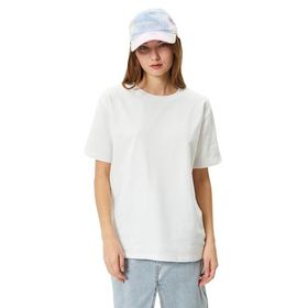 Koton 3SAL10215IK010 Ekru Kadın T-Shirt