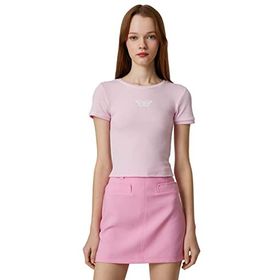 Koton 3SAL10224IK296 Pembe Kadın Crop T-Shirt