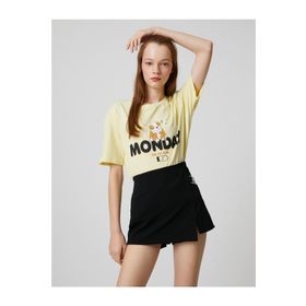Koton 3SAL10240IK Sarı Pamuklu Kadın T-shirt