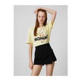 Koton 3SAL10240IK Sarı Pamuklu Kadın T-shirt