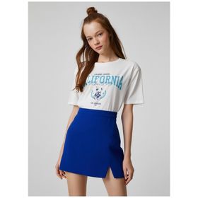 Koton 3SAL10253IK Ekru Kadın T-Shirt