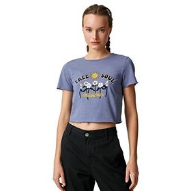 Koton 3SAL10256IK Mavi Baskılı Kadın T-Shirt