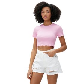 Koton 3SAL10269IK Pembe Kadın T-shirt