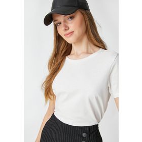 Koton 3SAL10273IK Beyaz Kadın T-Shirt