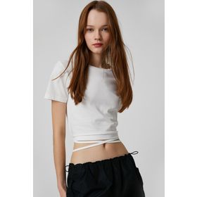 Koton 3SAL10282IK Ekru Kadın T-shirt