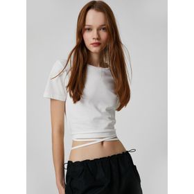 Koton 3SAL10282IK Ekru Kadın T-shirt