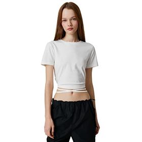 Koton 3SAL10282IK Ekru Kadın T-shirt