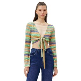 Koton 3SAL10290IK Geometrik Desenli Kadın T-shirt