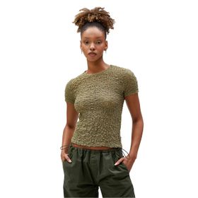 Koton 3SAL10294IK854 Haki Kadın T-Shirt