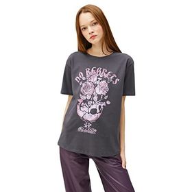 Koton 3SAL10299IK931 Antrasit Kadın T-Shirt
