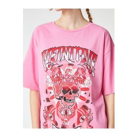 Koton 3SAL10309IK Pembe Kadın T-shirt