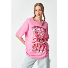 Koton 3SAL10309IK Pembe Kadın T-shirt