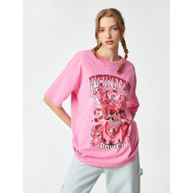 Koton 3SAL10309IK Pembe Kadın T-shirt