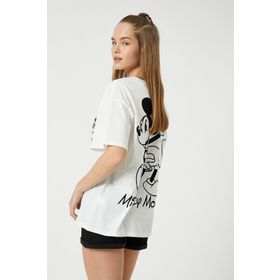 Koton 3SAL10310IK Ekru Kadın T-shirt
