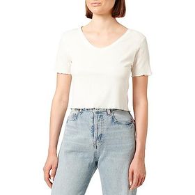 Koton 3SAL10312IK010 Ekru Kadın Crop T-Shirt