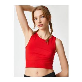 Koton 3SAL30086IK411 Kırmızı Kadın Crop Atlet
