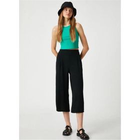 Koton 3SAL40002IW Siyah 999 Genç Kız Woven Bottoms Polyester Pantolon