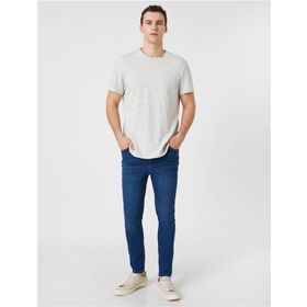 Koton 3SAL40028MD Orta İndigo Mid Kadın Pamuk Denim Pantolon