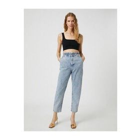 Koton 3SAL40049MD Açık İndigo Lgt Kadın Pamuk Denim Pantolon