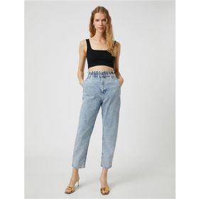 Koton 3SAL40049MD Açık İndigo Lgt Kadın Pamuk Denim Pantolon