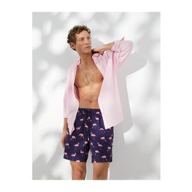 Koton 3SAM00050BW Pembe Erkek Normal Bel Beli Bağlamalı Hayvanlar Baskılı Deniz Şortu