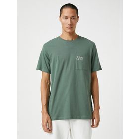 Koton 3SAM10002HK Haki Erkek T-shirt
