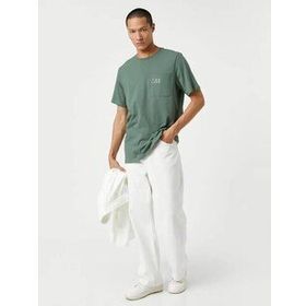 Koton 3SAM10002HK Haki Erkek T-shirt