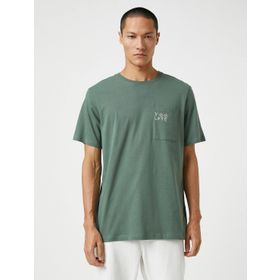 Koton 3SAM10002HK Haki Erkek T-shirt