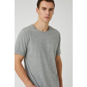 Koton 3SAM10014HK Gri 031 Erkek Jersey Pamuk T-Shirt