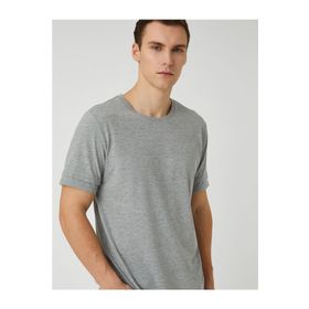 Koton 3SAM10014HK Gri 031 Erkek Jersey Pamuk T-Shirt