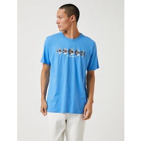Koton 3SAM10025HK Mavi 1Bm Erkek Pamuk Jersey T-Shirt