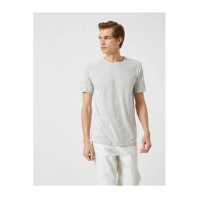 Koton 3SAM10030HK 044 Gri Erkek T-Shirt