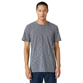 Koton 3SAM10036HK İndigo In3 Erkek Pamuk Jersey T-Shirt