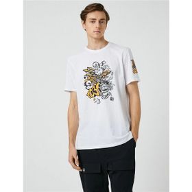Koton 3SAM10038HK Beyaz Erkek T-shirt