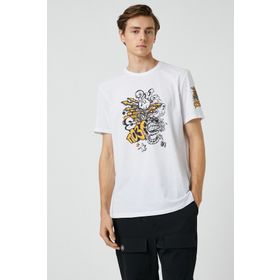 Koton 3SAM10038HK Beyaz Erkek T-shirt