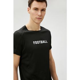 Koton 3SAM10055NK 999 Siyah Polyester Jersey Erkek T-shirt