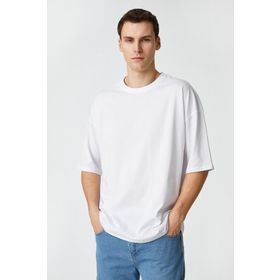 Koton 3SAM10059HK Siyah 999 Erkek Jersey Pamuk T-Shirt