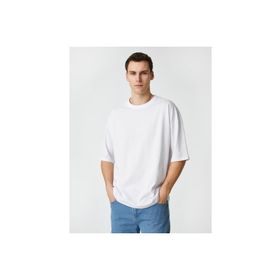 Koton 3SAM10059HK Siyah 999 Erkek Jersey Pamuk T-Shirt