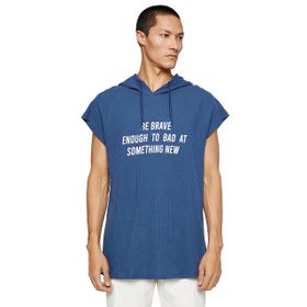 Koton 3SAM10065HK740 Orta İndigo Erkek T-Shirt