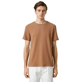Koton 3SAM10070HK Kahverengi Erkek T-Shirt