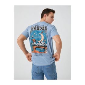 Koton 3SAM10087HK Mavi Erkek T-Shirt