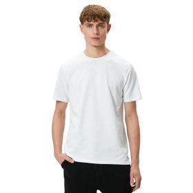 Koton 3SAM10182HK 000 Beyaz Erkek Viskoz Jersey Basic Kısa Kollu O Yaka T-Shirt